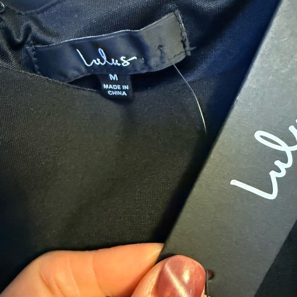 NWT Lulu's Classic Black - Off the Shoulder Classic Evening Dress - M - Picture 2 of 10